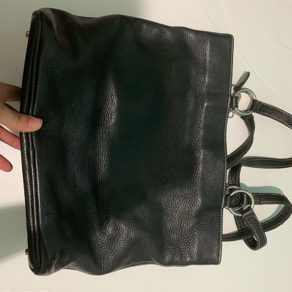 Black Leather Tote Bag - Picture 2 of 4